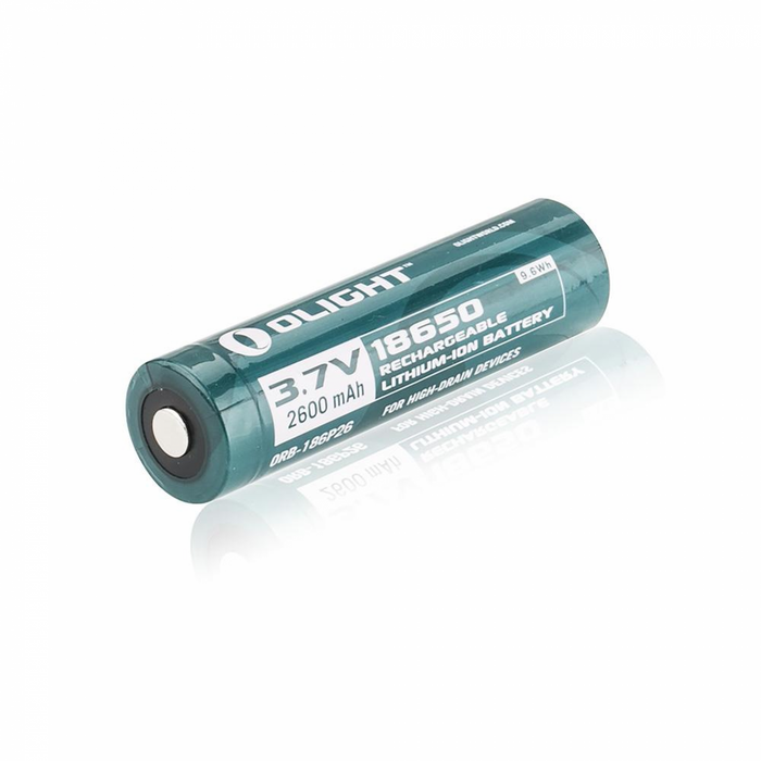 18650 hleðslurafhlaða m/toppi 2600mAh 3.7V