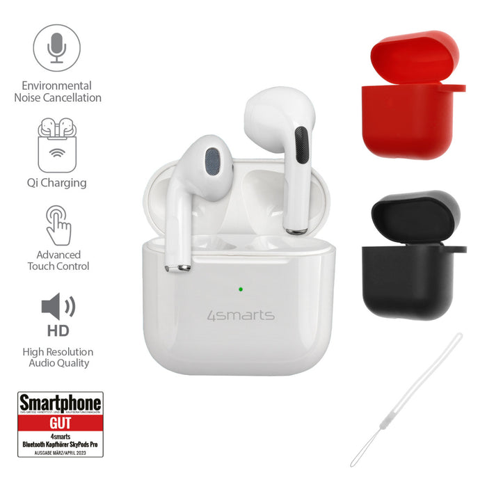 SkyBuds Pro þráðlaus heyrnartól með sílikon hulstrum - Hvít