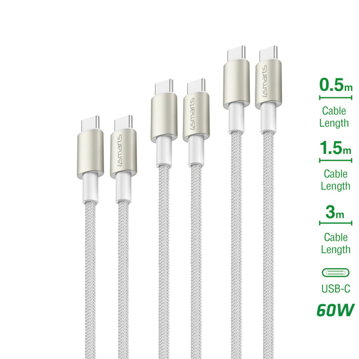 Snúrur USB-C í USB-C PremiumCord 60W - 0,5 / 1,5 / 3 metrar