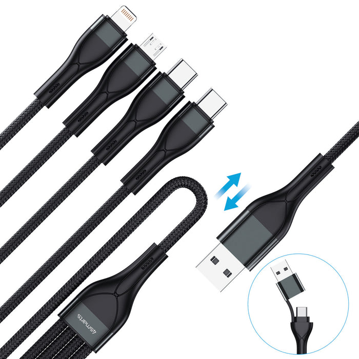 Snúra USB-C/A fjölhleðsla 15W 1,2m