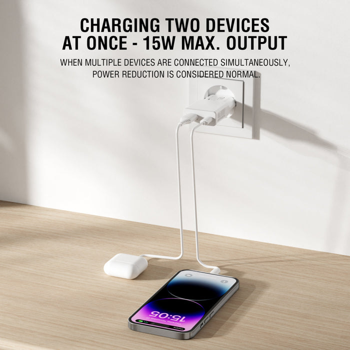 Hleðslutæki USB-C/A PDPlug DuosSlim 30W GaN