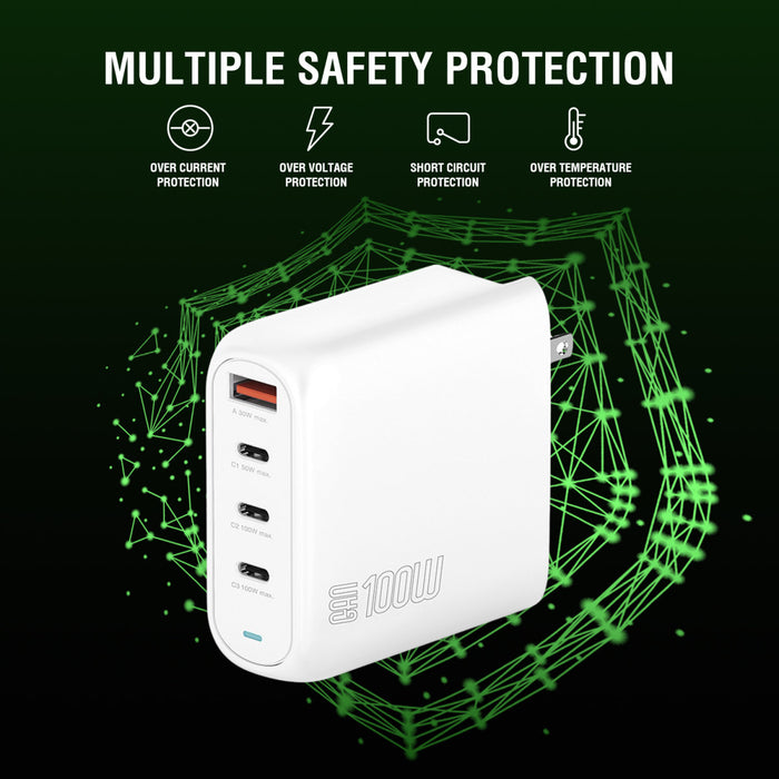 Ferðahleðslutæki USB-3C/1A Flex Pro 100W GaN