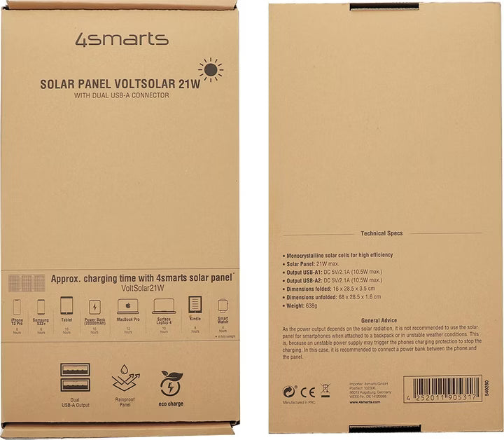 Sólarsella 2x USB-A VoltSolar 21W