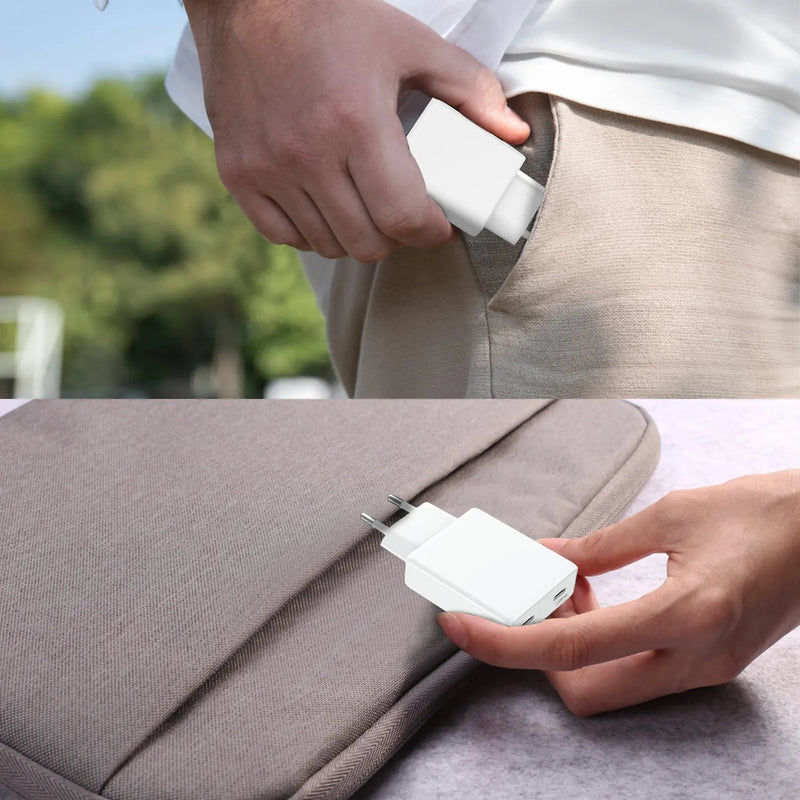 Hleðslutæki með tvöföldu USB-C PDPlug tengi 30W GaN 4smarts