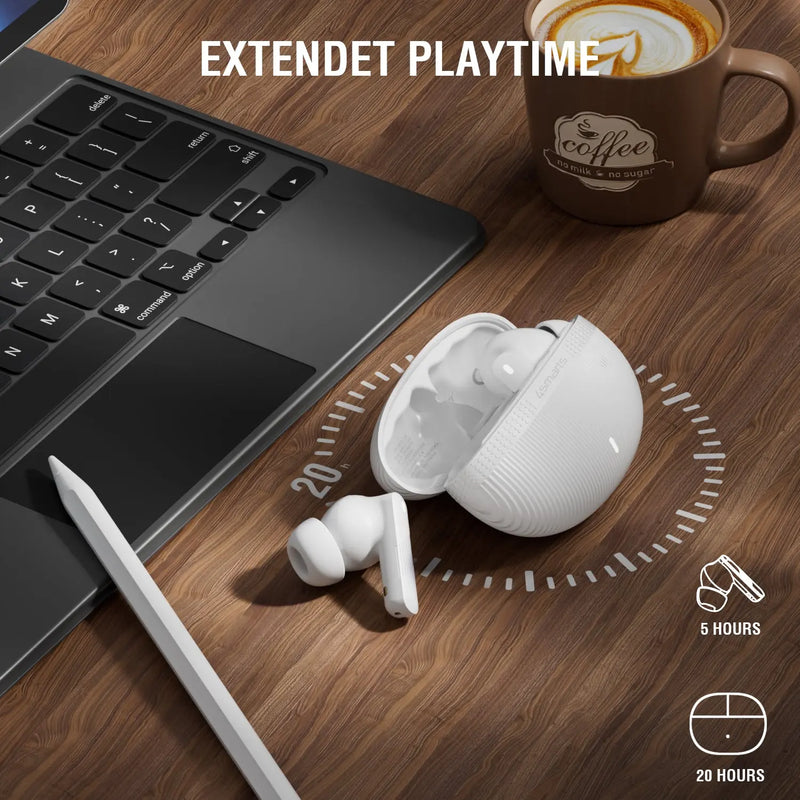 SkyBuds Pro ANC þráðlaus heyrnartól - Hvít 4smarts