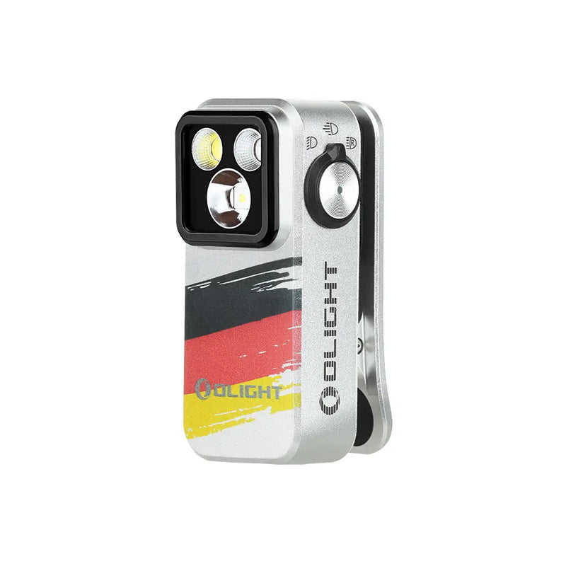 Oclip Pro lítið og öflugt 500 lm klemmuljós með Þýska fánanum Olight