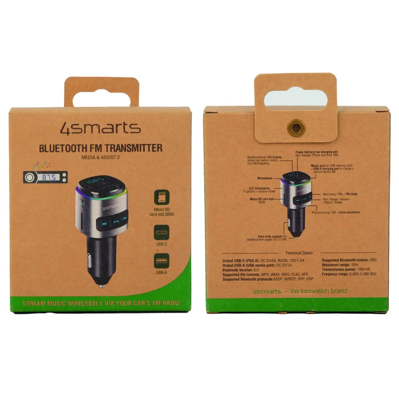 Bílhleðslutæki USB-C/A Bluetooth FM Transmitter 4smarts