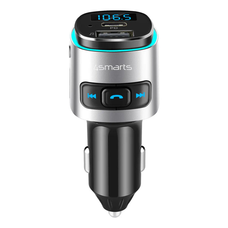 Bílhleðslutæki USB-C/A Bluetooth FM Transmitter 4smarts