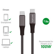 Snúra USB-C í C PremiumCord 100W 1,5m 4smarts