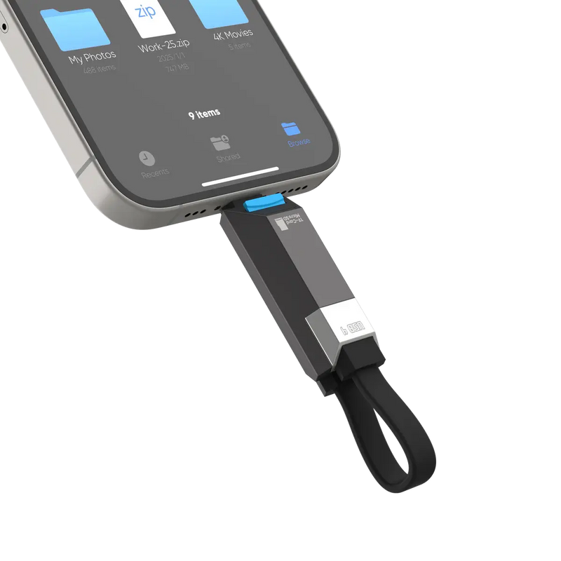 Snúra og SD-kortalesari 2-í-1 USB-C 240W Stylepie