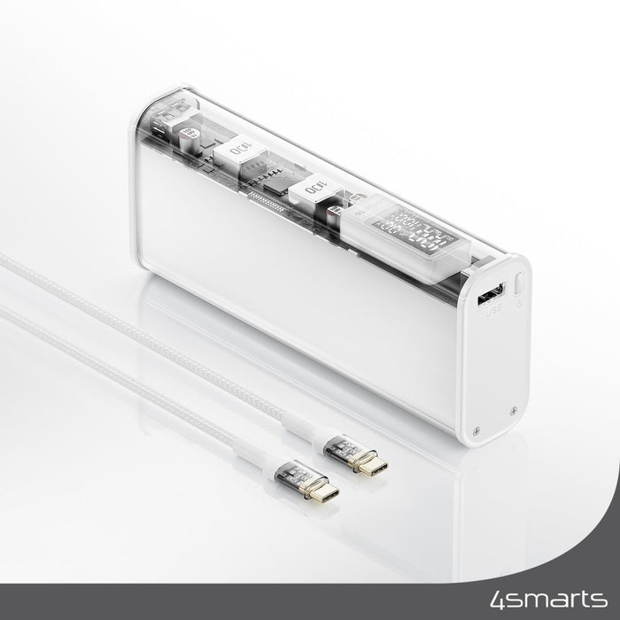 Powerbank Lucid Block 20.000 mAh 100W hleðslubanki - Hvítur