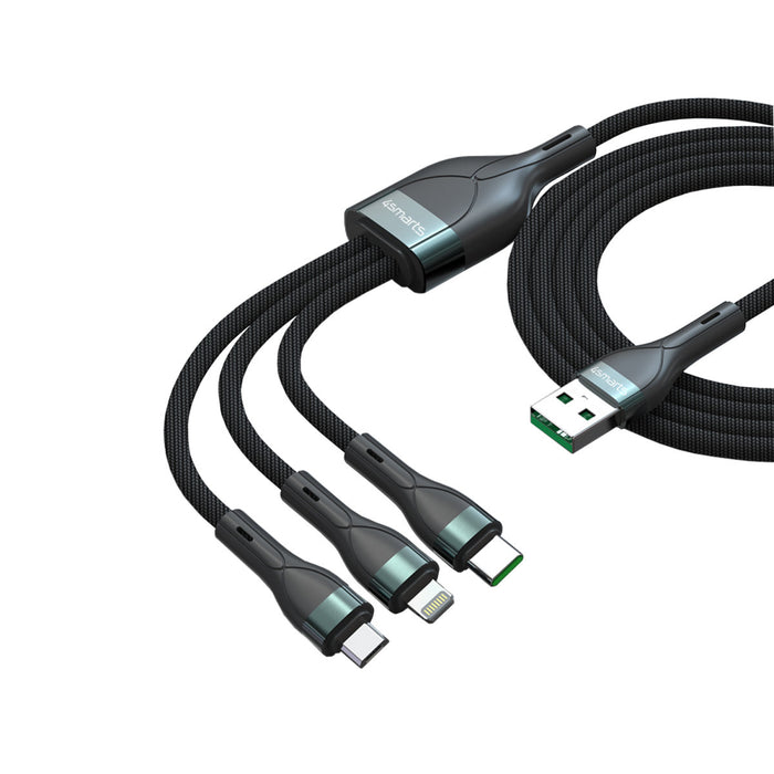 Snúra 3in1 USB-A PremiumCord Multi 18W - 1,5 metrar