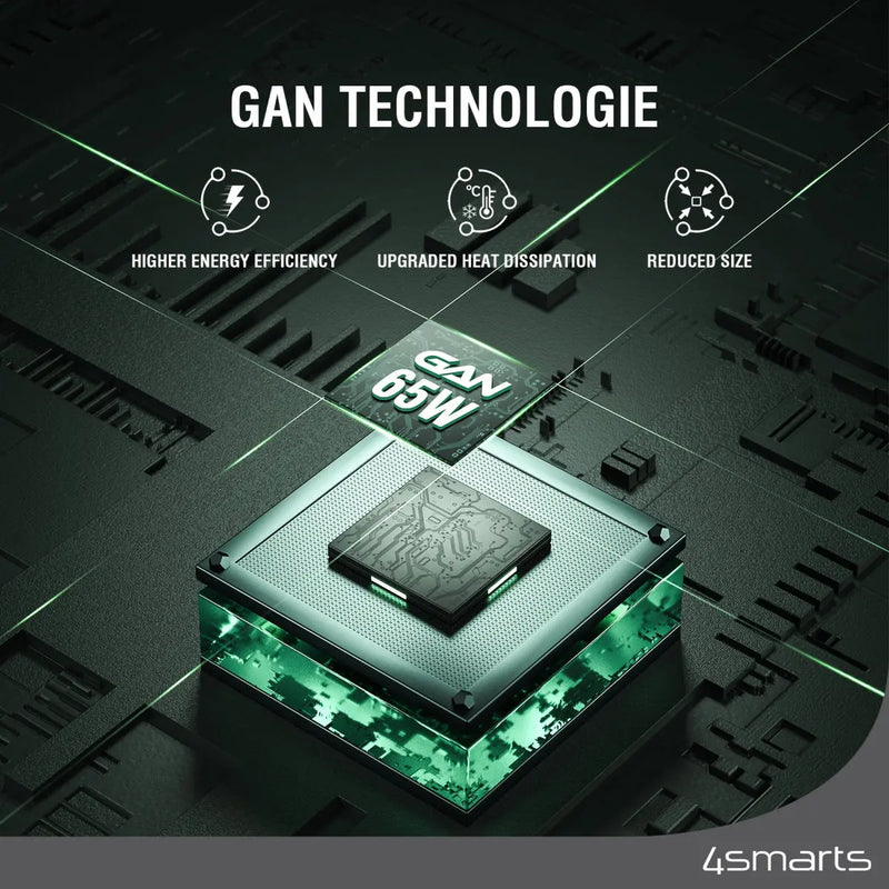 Fjöltengi með USB-2C/2A Power Strip Desk GaN 65W 4smarts