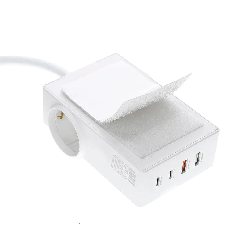 Fjöltengi með USB-2C/2A Power Strip Desk GaN 65W 4smarts