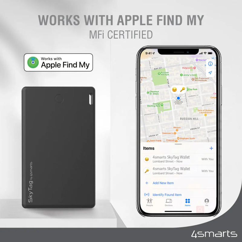 Staðsetningartæki SkyTag Wallet - Sett 2x svart 4smarts