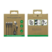 Snúra USB-C/A fjölhleðsla 15W 1,2m 4smarts