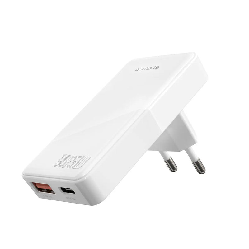 Hleðslutæki USB-C/A FlatPlug Duos 65W GaN 4smarts