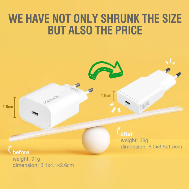 Hleðslutæki USB-C PDPlug Slim 30W GaN 4smarts