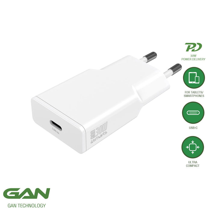 Hleðslutæki USB-C PDPlug Slim 30W GaN