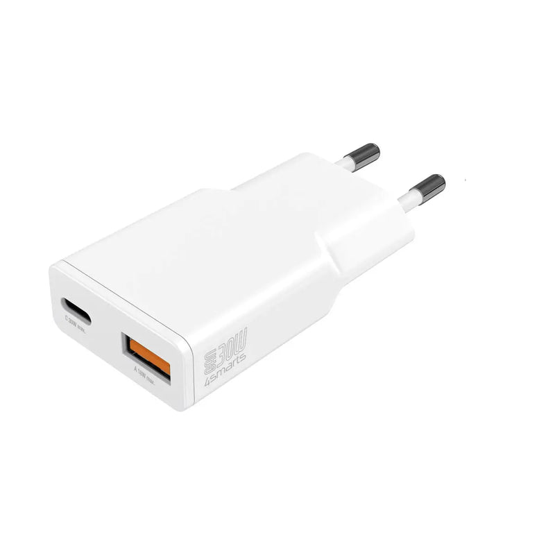 Hleðslutæki USB-C/A PDPlug DuosSlim 30W GaN 4smarts