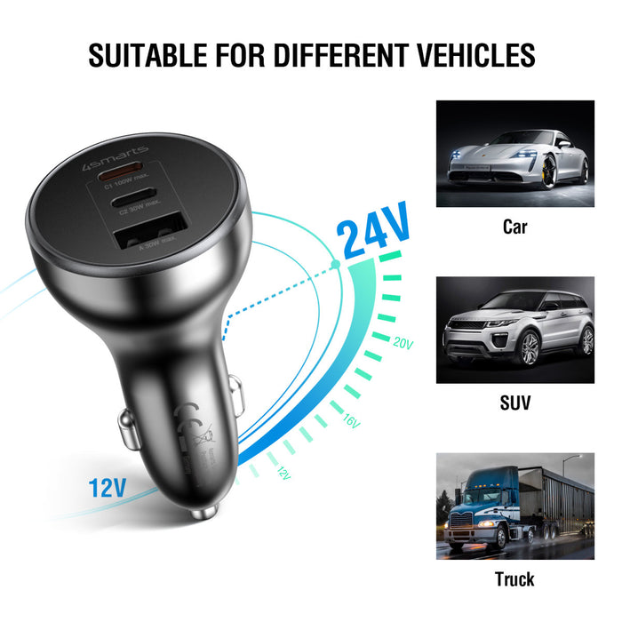 Bílhleðslutæki USB-2C/1A VoltRoad Ultimate 160W