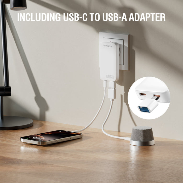 Hleðslutæki USB-2C FlatPlug Dual 65W