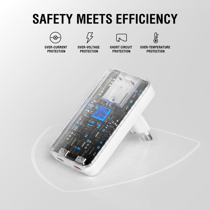 Hleðslutæki USB-2C FlatPlug Dual 65W