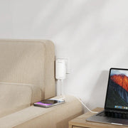 Hleðslutæki USB-2C FlatPlug Dual 65W GaN 4smarts