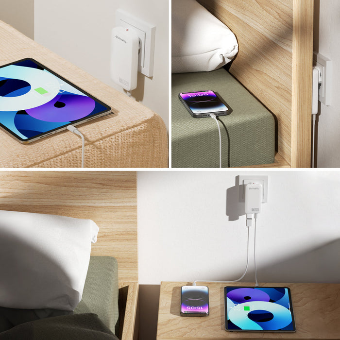 Hleðslutæki USB-2C FlatPlug Dual 65W