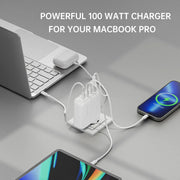 Ferðahleðslutæki USB-3C/1A Flex Pro 100W GaN 4smarts