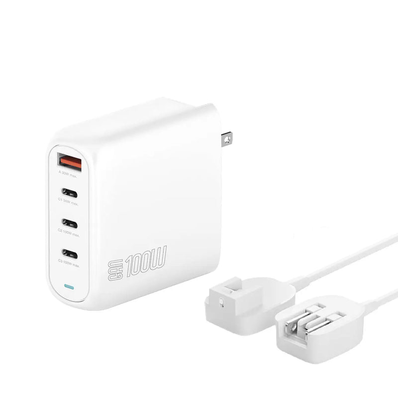 Ferðahleðslutæki USB-3C/1A Flex Pro 100W GaN 4smarts