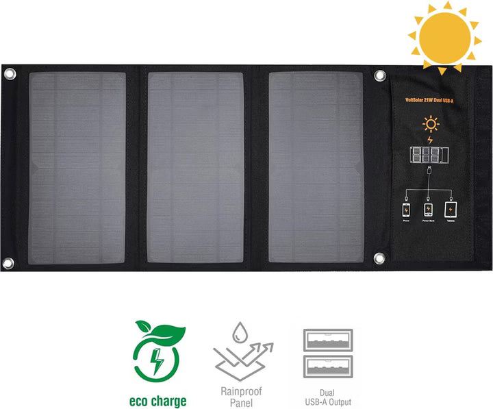 Sólarsella 2x USB-A VoltSolar 21W 4smarts