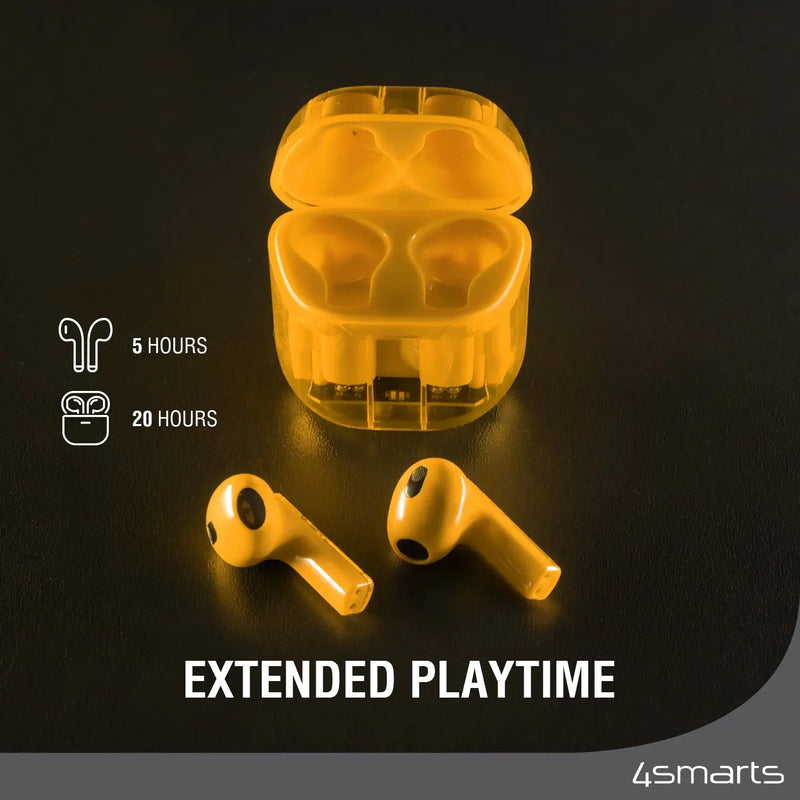 SkyBuds Lucid þráðlaus heyrnartól - Gul 4smarts